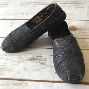 BOBS By Skechers Black Shimmer Slip-On Alpargatas